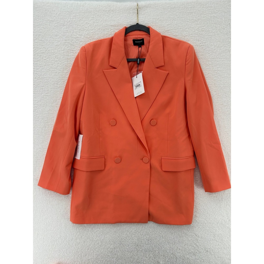 NEW‎ Bardot Odyssey Oversized Double Breasted Blazer Small & Medium Skirt Orange